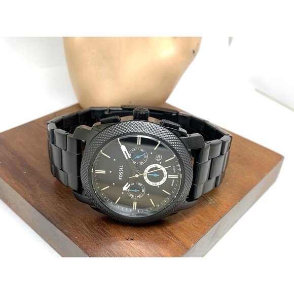 Fossil Men's Watch FS4552 Quartz Chronograph Black Dial Stainless Steel 45mm - Picture 9 of 15